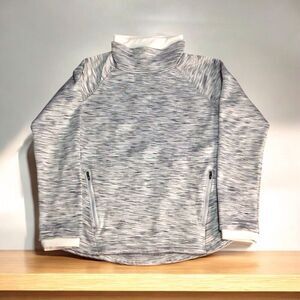 Spyder Active Pullover Fleece Heathered Mock Layer Ski Top Women's Size M Gray